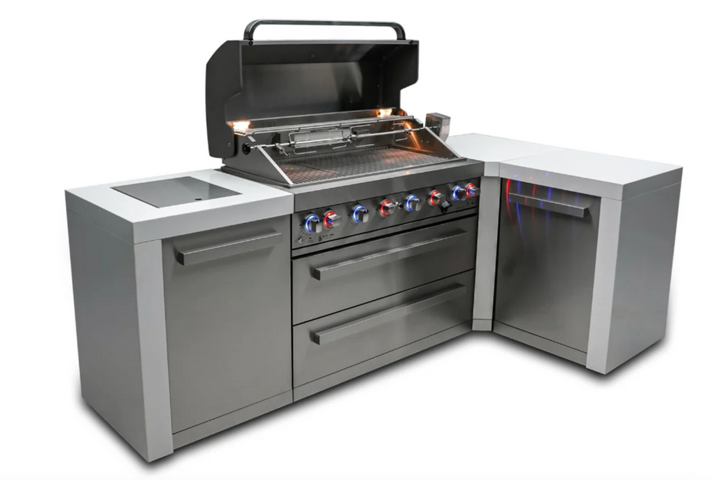 Mont Alpi 6-burner Deluxe Island with a 90-Degree Corner MAi805-D90 - 94''