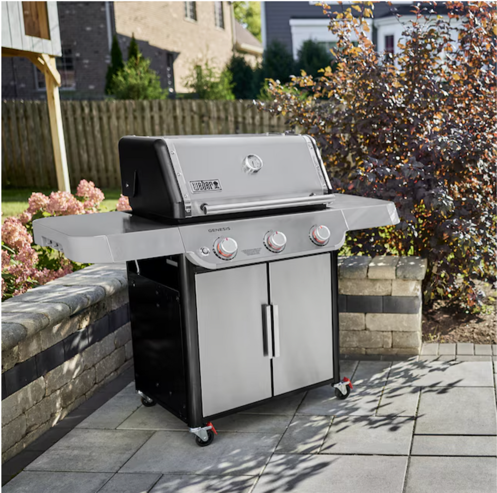Weber Genesis S-315 Stainless Steel 3-Burner Liquid Propane Gas Grill