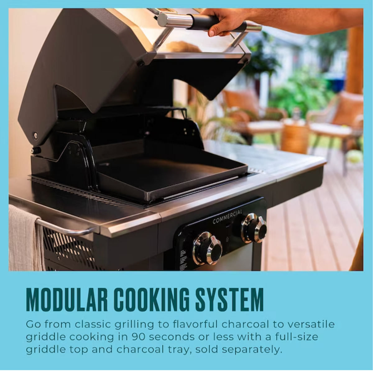 Char-Broil Commercial Series Grill and Griddle Combo Stainless Steel
