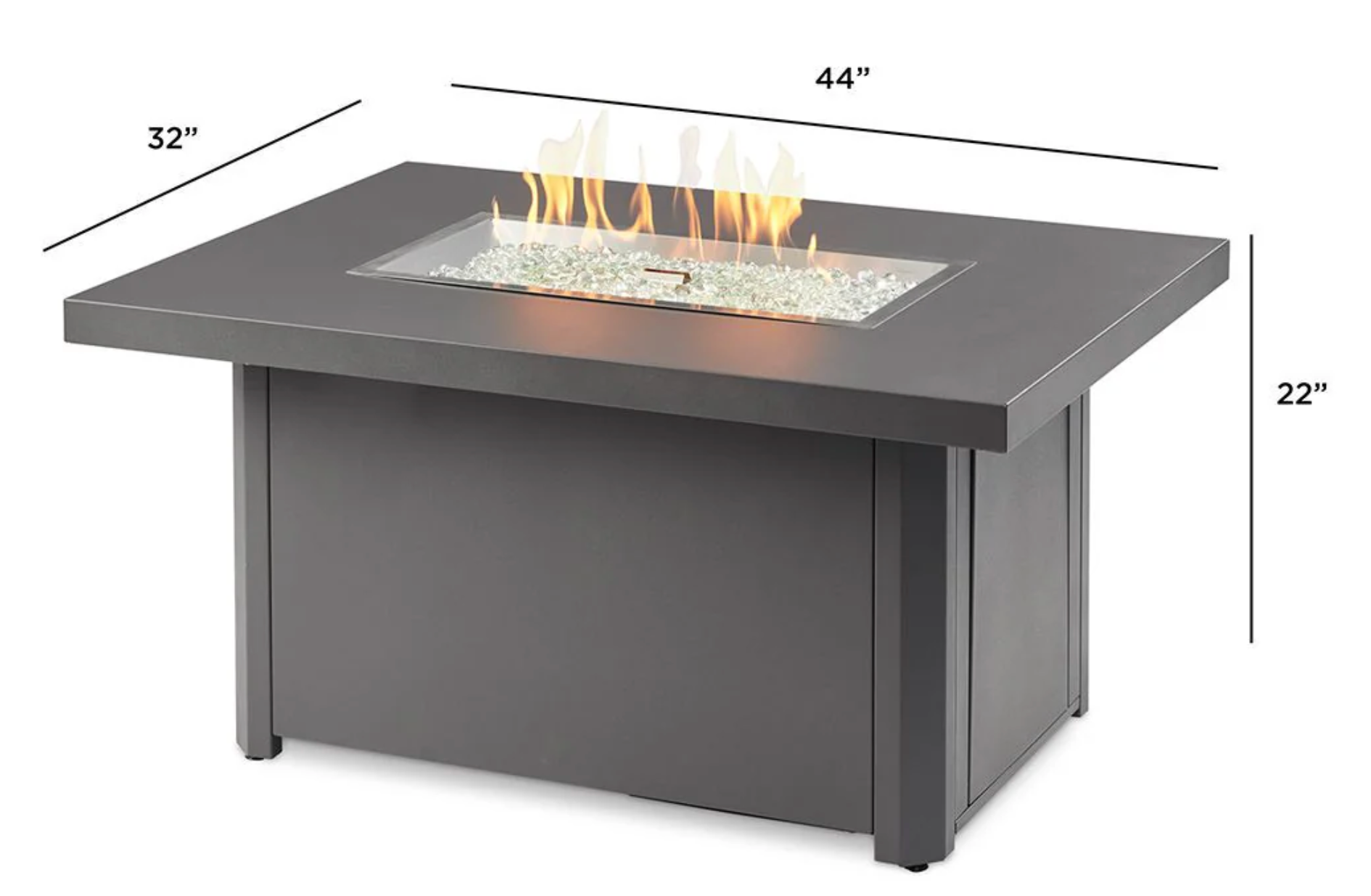 The Outdoor GreatRoom Company CAD-1224x Caden Chat Height Gas Fire Pit Table